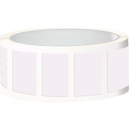 Aufkleber I Etikett, eckig, beschriftbar, weiß, Folie, selbstklebend, 50x25mm, 100/Rolle