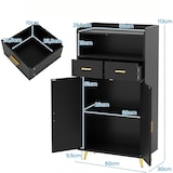 thumbnail of COSTWAY Armário Multiuso com Porta Dupla, 2 Gavetas, Prateleira Ajustável, Armário de Sala para Cozinha, Banheiro, Corredor