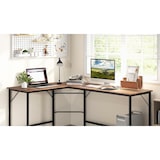 thumbnail of COSTWAY Escritorio en Forma de L con Enchufes y Soporte para CPU, Escritorio de Esquina, Mesa de Oficina para Oficina en Casa