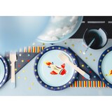 thumbnail of Pappteller 18cm 6er Set mit Flugzeug Motiv Partyteller Einwegteller plastikfrei Partygeschirr Jungen Kindergeburtstag Kinderparty Hellblau Blau Rot