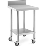 thumbnail of Royal Catering Tavolo inox con ruote - PREMIUM - 60 x 60 cm - 120 kg - Alzatina -