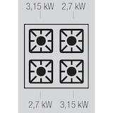 thumbnail of MBM Gasherd 4-flammig mit Gasbackofen