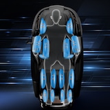 thumbnail of 4D Ganzkörper Massagesessel, Mit Heizfunktion, Tiefenmassage, für den ganzen Körper geeignet, Bluetooth SL Schienen Schwarz L155xB76xH116cm /G6Hei/