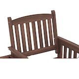 thumbnail of COSTWAY Tuinbank met tafel, 2-zits houten bank met parasolgat, 165 x 60 x 88 cm, bruin