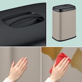 thumbnail of Relaxdays Mülleimer Wandmontage, 5 Liter, Einhängen oder Kleben, Inneneimer, Küchenabfalleimer, Badmülleimer, beige