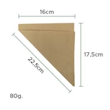 thumbnail of MONOUSO - Cono de Papel Antigrasa Kraft 22,5cm 80g (100 Uds)