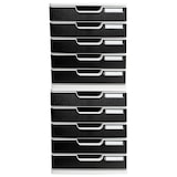 thumbnail of Exacompta 301014D 1x Modulo Ablagebox mit 5 Schubladen, ideal für Dokumente DIN A4, grau/schwarz