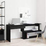 thumbnail of vidaXL Schreibtisch Schwarz Eichen-Optik 200 x 50 x 76 cm
