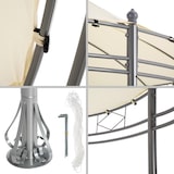 thumbnail of tectake Pavilhão de jardim de luxo 3,5m SIANA Ø 350 x 280 cm Creme