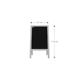 thumbnail of ALLboards Chevalet Stop Trottoir avec Cadre en Bois Laqué Gris 118x61cm, Chevalet Publicitaire