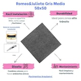 thumbnail of Loseta de moqueta gris medio 50 x 50 cm / caja 20 uds. - 5m² / hogar / oficina / comercio