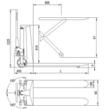 thumbnail of Transpaleta Manual de Tijera 1000 kg TGT 540 x 1150 mm