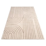 thumbnail of Teppich Kurzflor Abstrakt Wohnzimmer schmutzabweisend Creme Rechteckig 120x160 | 60% Polypropylen, 40% Polyester | Florhöhe: 11 mm | pflegeleicht
