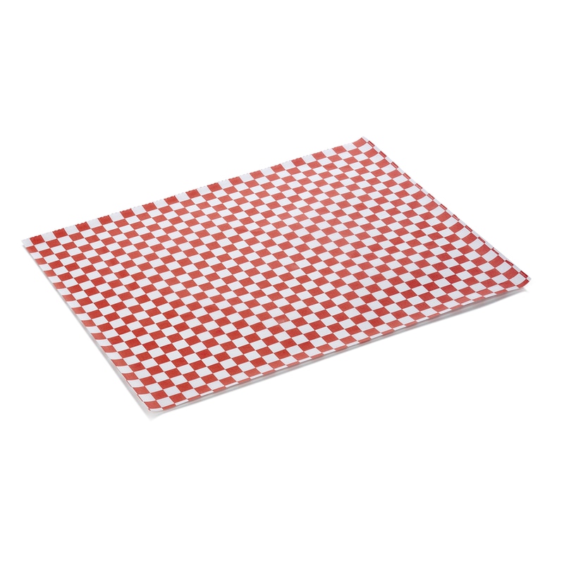 3000x Burgerpapier Rot Weiss Set WRAP & GO, 28 x 34, 3 Sets á 1000 Stück, Fettpapier