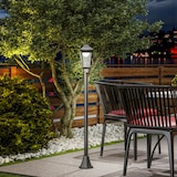 thumbnail of Outsunny farola solar luz solar de exterior con panel solar encendido y apagado automático IP44 para terraza patio 15x15x127 cm negro