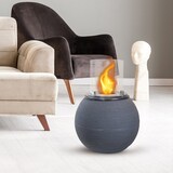 thumbnail of Chimenea de bioetanol para suelo de jardín, para interior y exterior, BOTTICELLI Hierro fundido Gris d.40 x h54