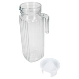 thumbnail of 2er Set LIMA Kühlschrankkrug mit Deckel weiß 0,95L Henkel Glas-Karaffe Kanne