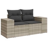 thumbnail of vidaXL 6-tlg. Garten-Sofagarnitur mit Kissen Hellgrau Poly Rattan