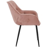 thumbnail of Set de 2 Sillas de comedor Tanna en terciopelo Rosa