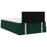thumbnail of vidaXL Ottoman-Bett mit Matratze & LEDs Dunkelgrün 120x200 cm Samt