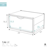 thumbnail of Max Home Pacote com 6 caixas de sapatos transparentes, empilháveis e anti-inclinação ap. lado T.46