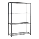 thumbnail of Combisteel stellingsysteem met 4 legborden van zwart staal 1200x450x1800mm