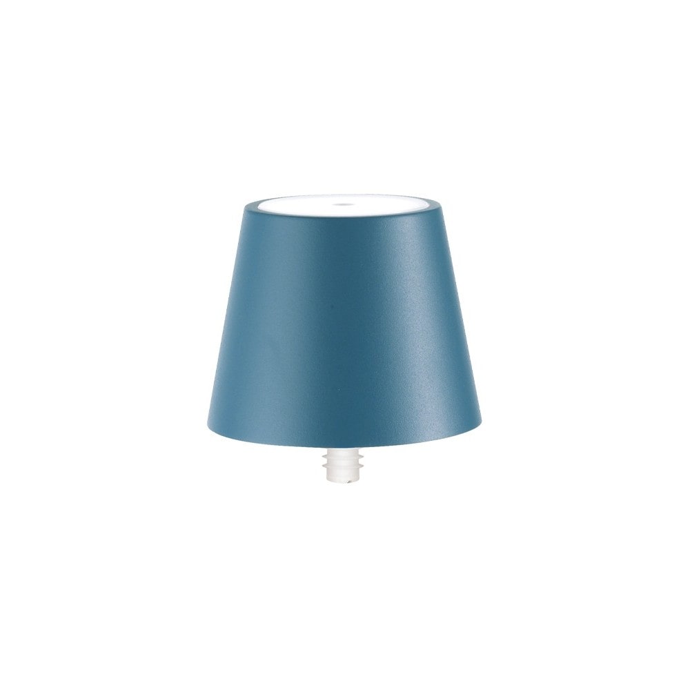 Lámpara LED Poldina STOPPER de Zafferano, recargable y portátil, color azul aviación, con batería hasta 12 horas