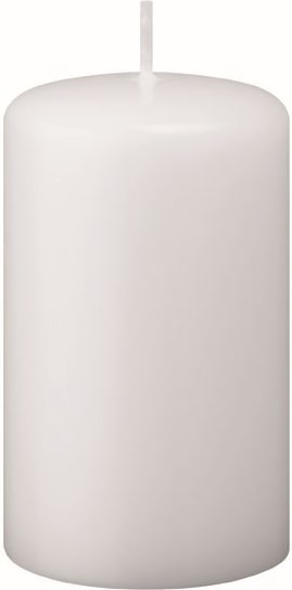 Flachkopf-Stumpenkerzen Weiß 80 x Ø 60 mm, 4 Stück