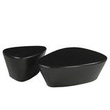 thumbnail of SIT Möbel Beistelltisch | dreieckige Tischplatte | Mango massiv schwarz | B 70 x T 53 x H 36 cm | 14775-11 | Serie BLACK SMOOTH