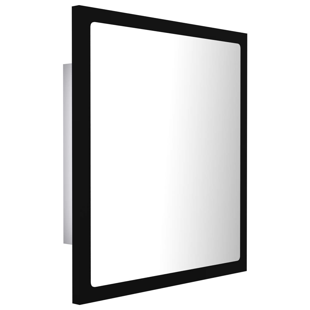 Helloshop26 - Espejo de baño LED 40 x 8,5 x 37 cm acrílico negro 02_0006995