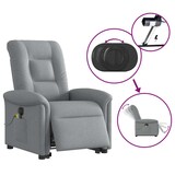 thumbnail of vidaXL Elektrischer Massagesessel mit Aufstehhilfe Hellgrau Stoff