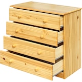 thumbnail of Möbilia Kommode | 4 Schubladen | Kiefer-Holz massiv | B 79 x T 40 x H 75 cm | natur-lackiert | 19020003 | Serie KOMMODE