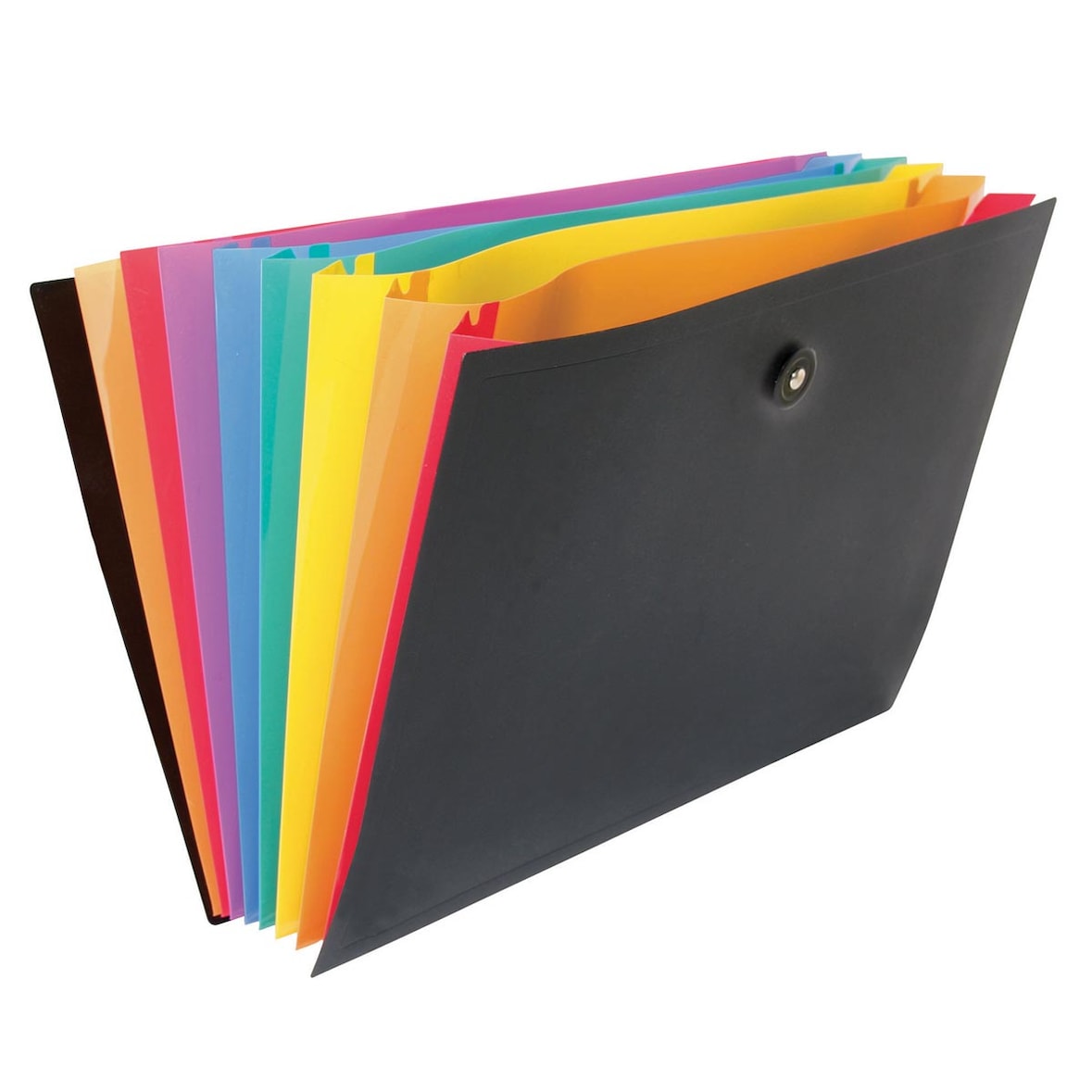 VIQUEL Trieur horizontal RAINBOW 8 compartiments en polypro 8/10, Noir intérieur multicolore