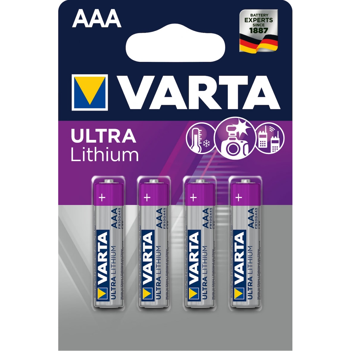 Varta AAA LR03 Ultra Batterie Lithium Blister x 4 Unités