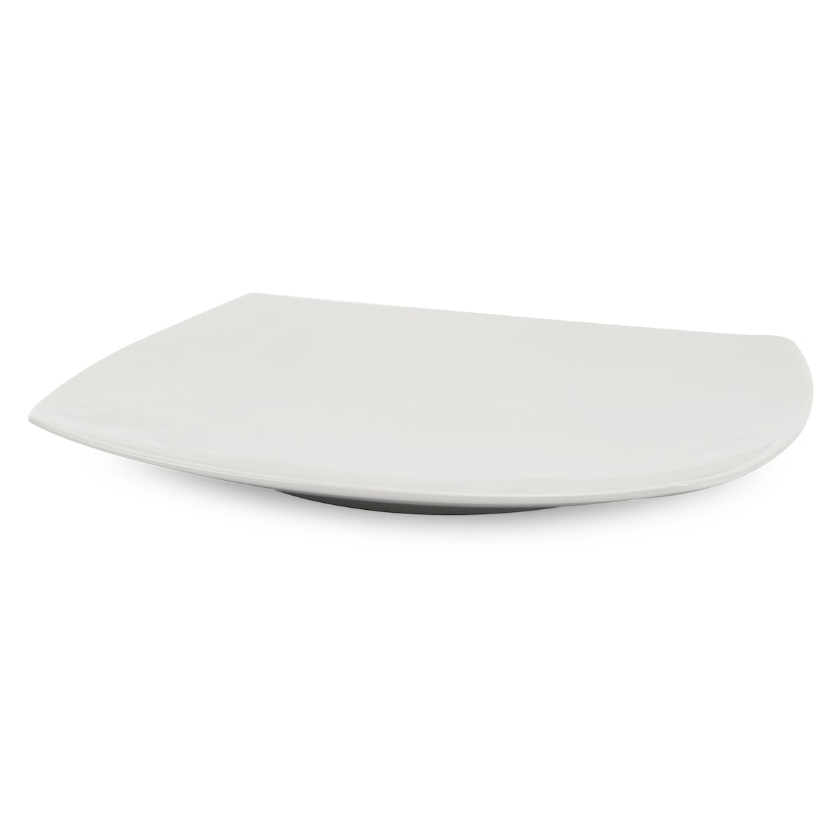 Saturnia, set 4 piatti piani quadrati Tokio in porcellana cm 31 diag. 37, H 3,5 cm 3353800-20001017 bianco