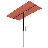 thumbnail of vidaXL Parasol met aluminium paal 180x110 cm terracottakleurig