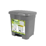 thumbnail of Cubo de basura gris papelera duo clasificador 46 Litros ecologic 2 en 1