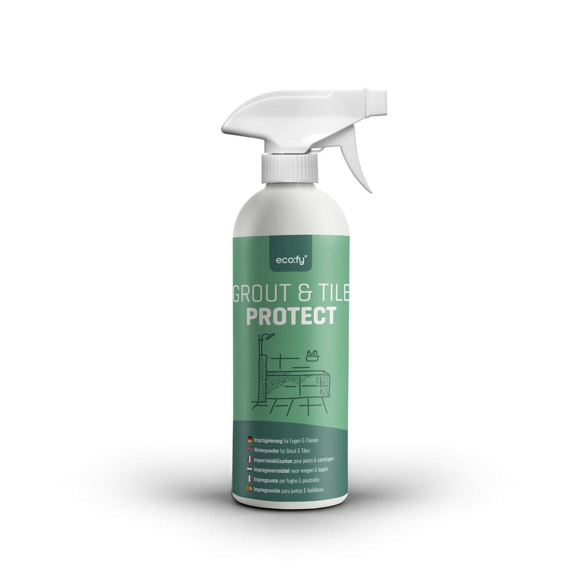 eco:fy Fliesen & Fugen Imprägnierung - 500ml - Versiegelung gegen Kalk und Schimmel