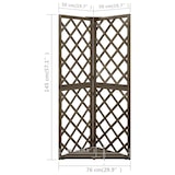 thumbnail of vidaXL Eckspalier Grau 50x50x145 cm Massivholz Tanne