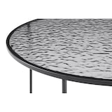 thumbnail of SalesFever Couchtisch Ø 80 cm | rund | 6 mm Glasplatte mit Strukturoptik | Metallgestell | B 80 x T 80 x H 45 cm | Schwarz
