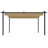 thumbnail of vidaXL Paviljoen met uitschuifbaar dak 4x3 m Taupe