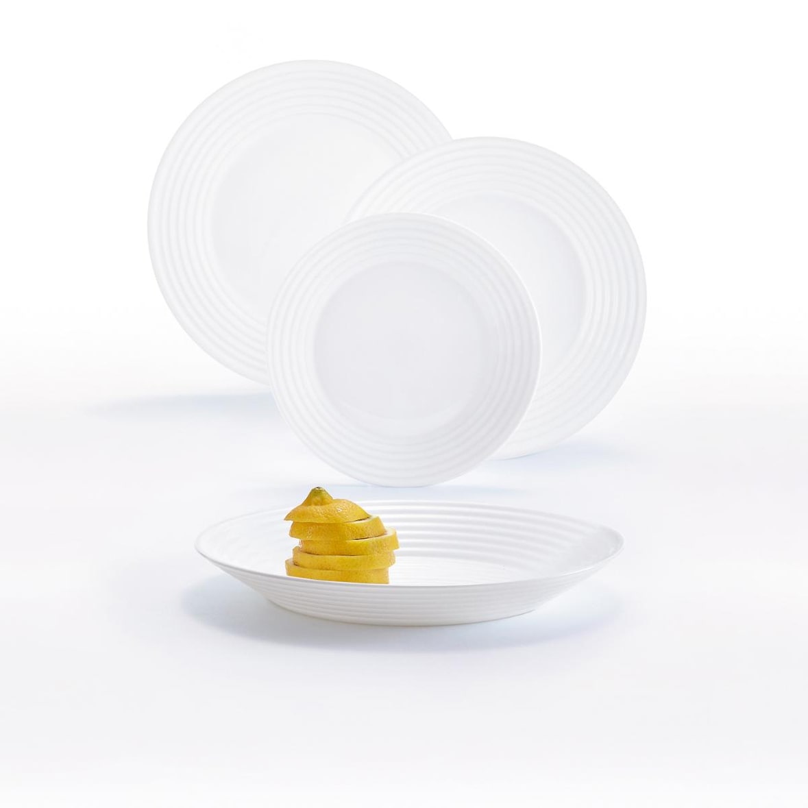 Luminarc Harena Vajilla Blanca Opal 18 Piezas - 6 Personas
