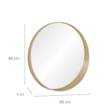 thumbnail of Miroir rond en chêne VALI