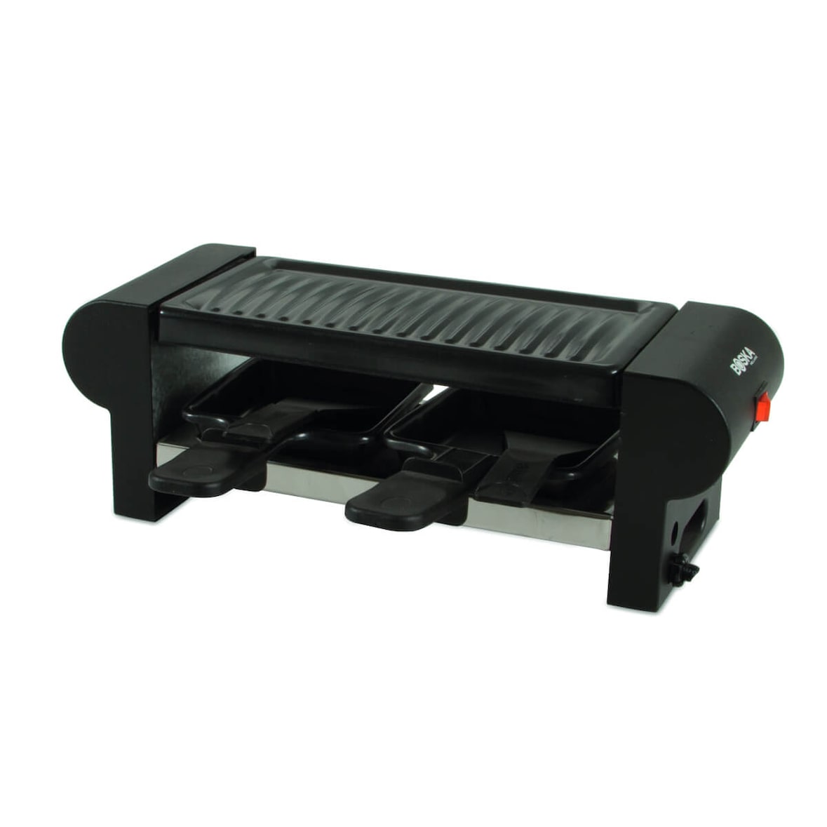 Boska Raclette Mini 220V / auch als Gourmet / Edelstahl / Kunststoff / Stahl / Schwarz / 293 x 105 x 100 mm