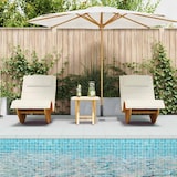 thumbnail of vidaXL Sonnenliege mit Kissen 2-Person 2 pcs Braun Massivholz Akazie