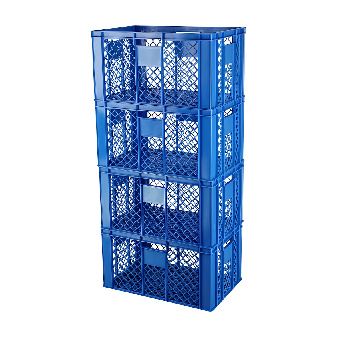 4 Stück Bäckerkisten / Brotkisten 600 x 400 x 320 mm in blau