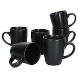thumbnail of 6-tlg. Kaffeebecher Set Kattegat mit Henkel 250 ml schwarz matt