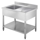 thumbnail of Lavello in acciaio inox con base 120 x 70 x 90 cm - 1 vasca a sinistra