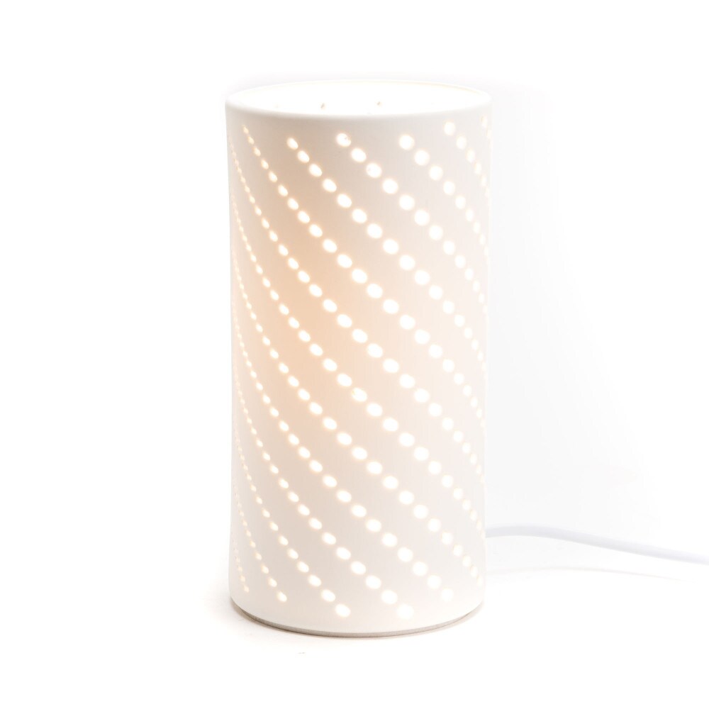 Lampe Ellie kleines Modell - Weiß Rund Porzellan Amadeus 10x10 cm