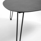 thumbnail of Table basse triangulaire en métal gris anthracite